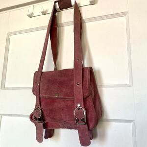 Vintage 1970s Pink Suede Tano of Madrid Purse Shoulder Fall Winter Boho Retro